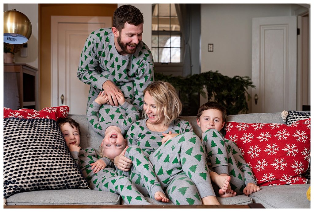 Matching Pajamas Family Photography