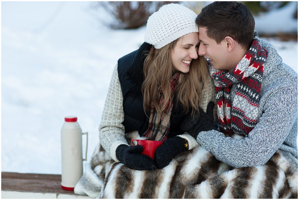 Cozy Winter Engagement Photography