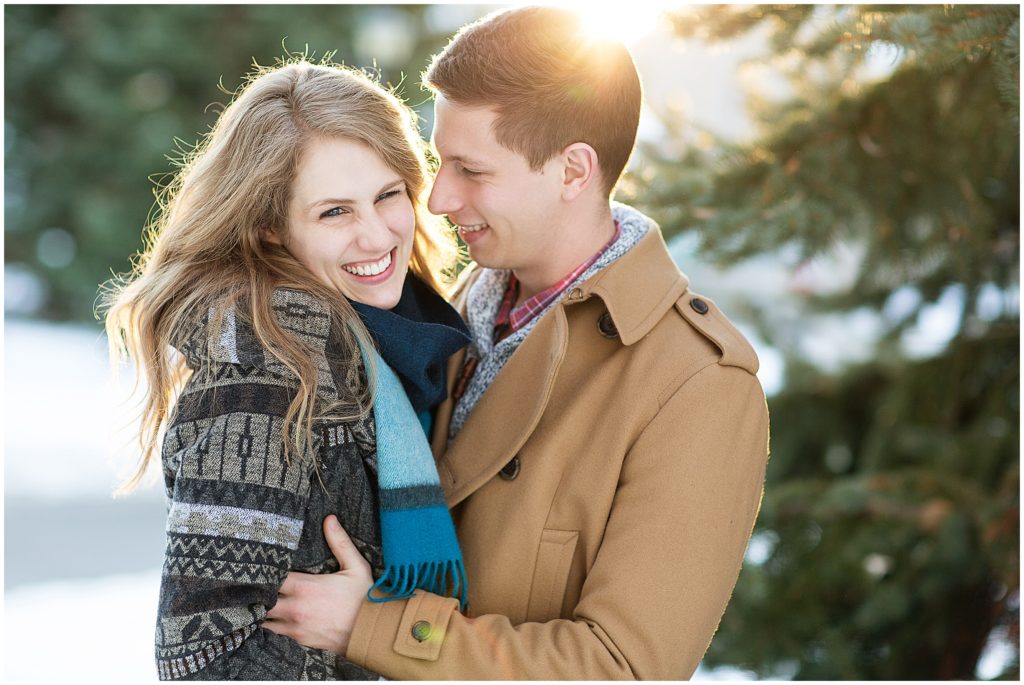 Sunny Winter Engagement Photography