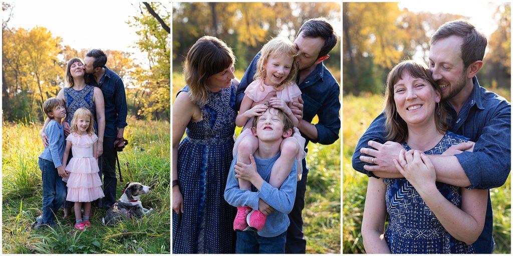 Lots of hugs and kisses at Edina Nine Mile Creek Family Photography