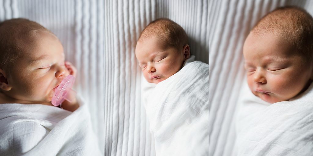 Multiple newborn baby photos