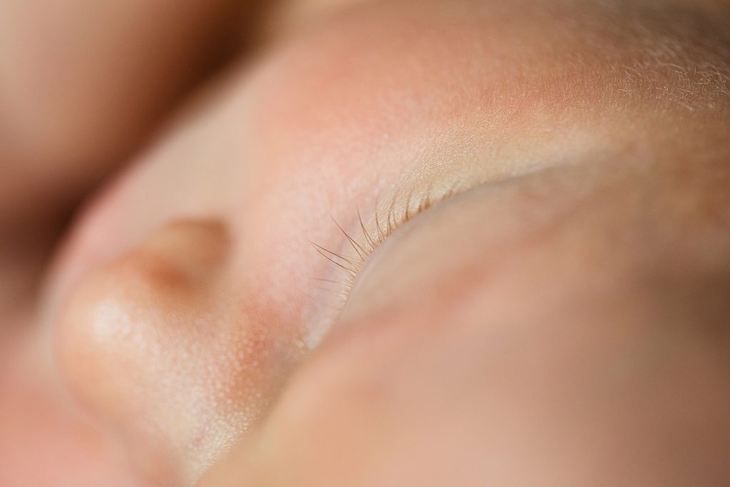 Newborn baby eyelashes