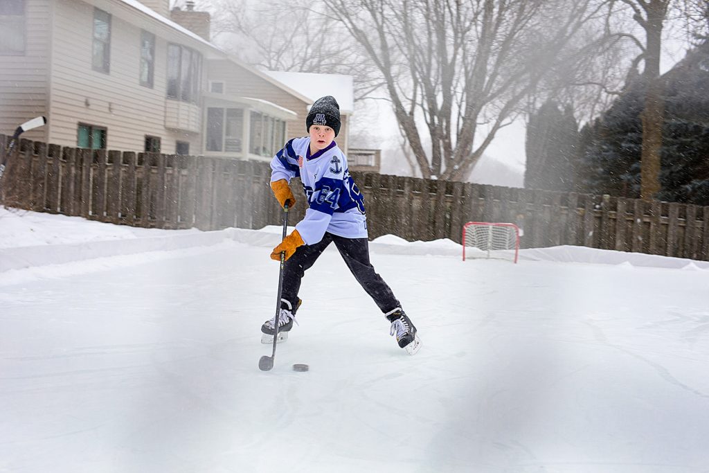 Minnetonka Family Photography - boy playing hockey