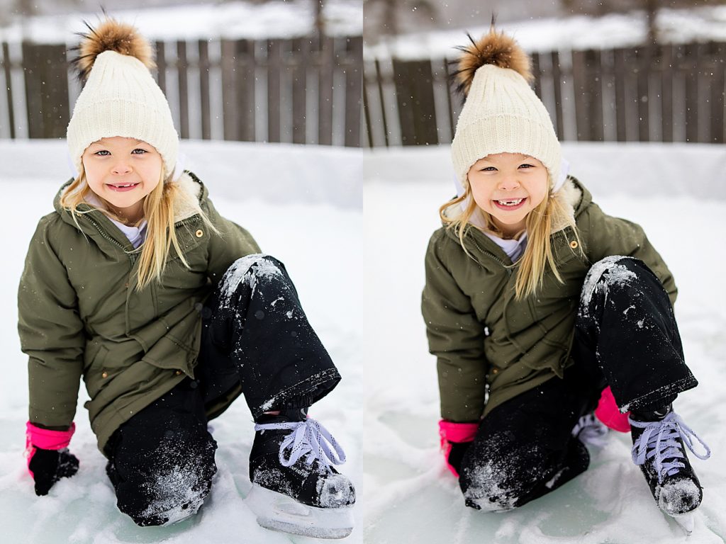 Minnetonka Family Photography - Girl smiling in skates