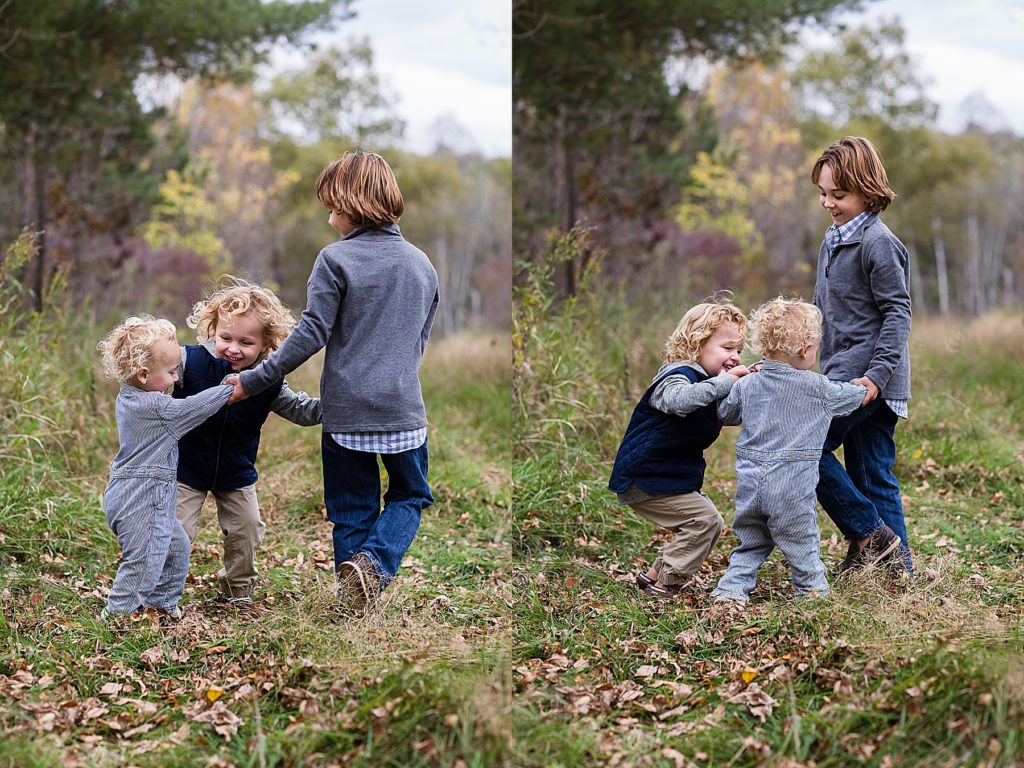 st. louis park family photography - ring around the rosey