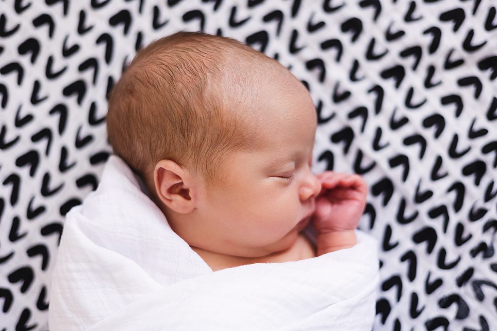 Edina Newborn Photographer - Baby on blanket