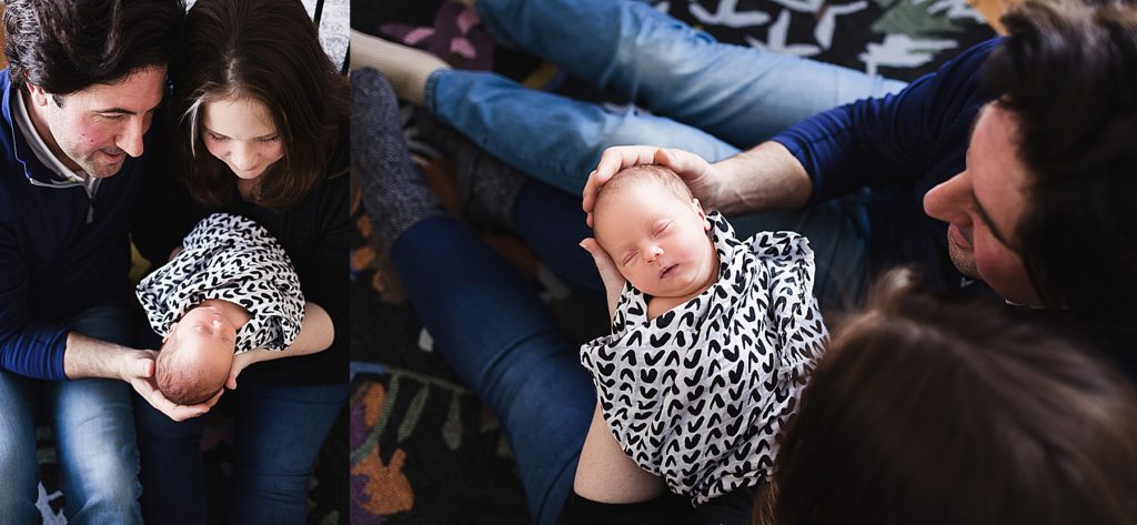 Edina Newborn Photographer - Parents with Baby
