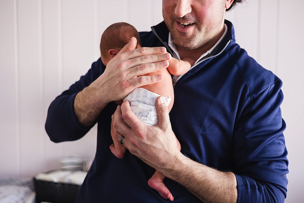 Edina Newborn Photographer - Dad and Baby