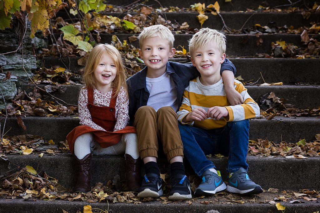 Minneapolis Fall Family Photos - Two brothers and sister