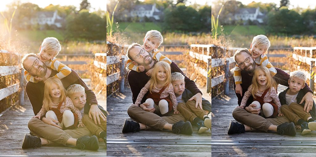 Minneapolis Fall Family Photos - Silly with Dad