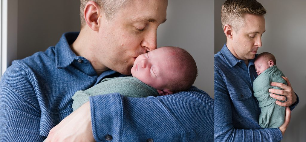 Edina Newborn Dad Kisses